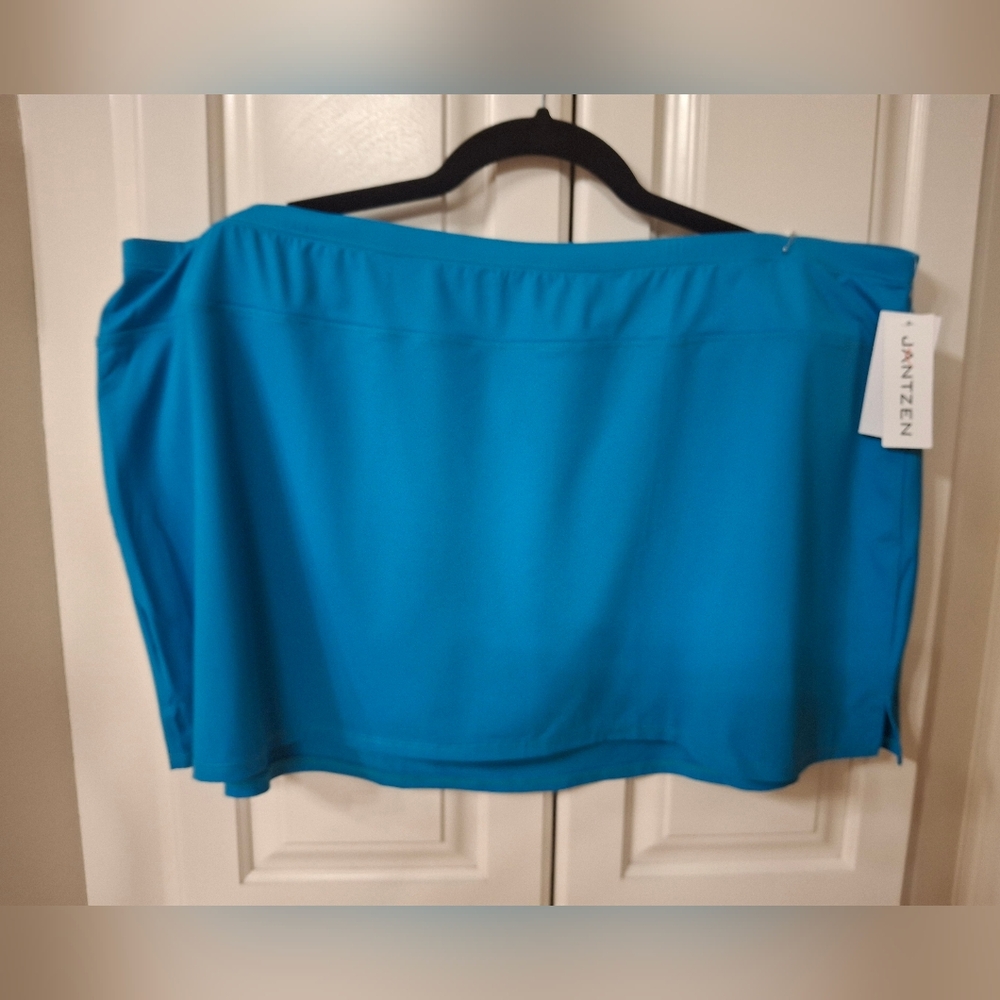 Nwt JANTZEN Bright Teal Swim Skirt 20w